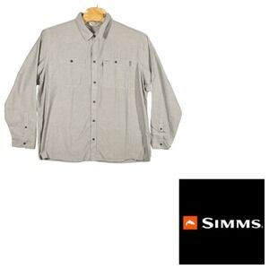 Simms Fishing Button Up Shirt‎ Mens 3XL Gorpcore Outdoors Boating Lake Camping